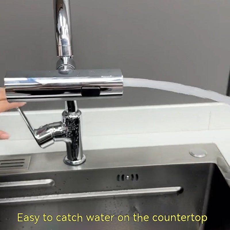 Kitchen Faucet Waterfall Outlet Splash Proof Universal Rotating Bubbler Multifunctional Water Nozzle Extension Kitchen Gadgets - Homevibz
