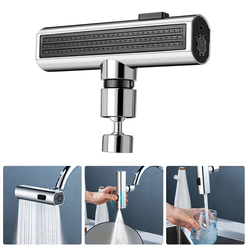 Kitchen Faucet Waterfall Outlet Splash Proof Universal Rotating Bubbler Multifunctional Water Nozzle Extension Kitchen Gadgets - Homevibz