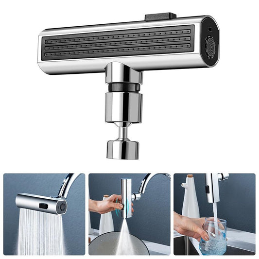 Kitchen Faucet Waterfall Outlet Splash Proof Universal Rotating Bubbler Multifunctional Water Nozzle Extension Kitchen Gadgets - Homevibz