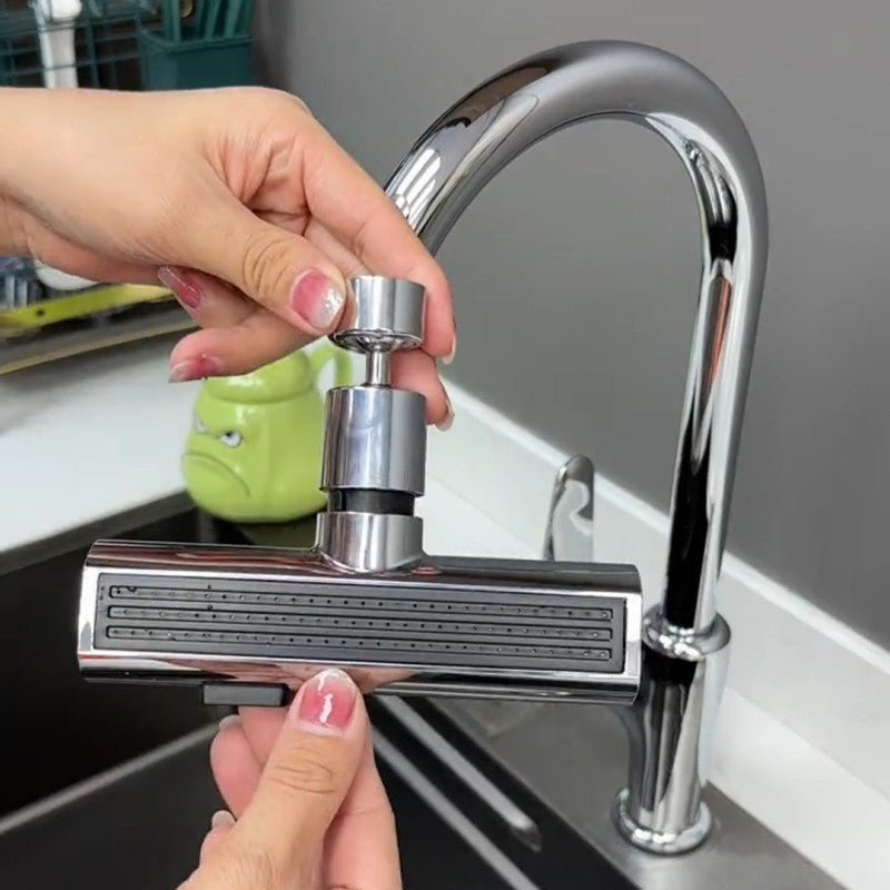Kitchen Faucet Waterfall Outlet Splash Proof Universal Rotating Bubbler Multifunctional Water Nozzle Extension Kitchen Gadgets - Homevibz