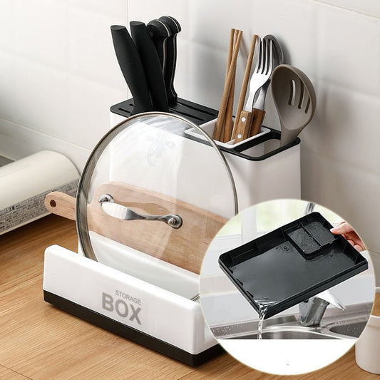 Tableware Storage Holders Kitchen Knife Plastic Storages Racks For Kitchen Convenience Cabinet Kitchen Gadgets - Homevibz