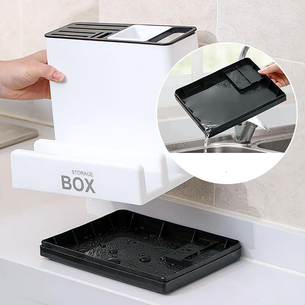 Tableware Storage Holders Kitchen Knife Plastic Storages Racks For Kitchen Convenience Cabinet Kitchen Gadgets - Homevibz