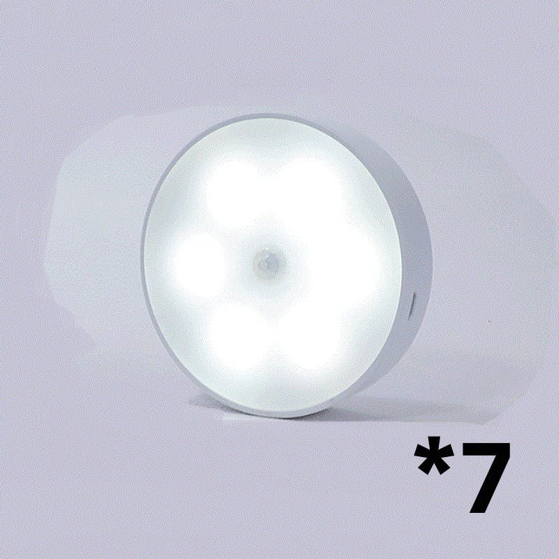 Usb Rechargeable Motion Sensor Light Round Wireless LED Puck Light Kichen Cabinet Lighting Motion Sensor Lamp Night Light - Homevibz