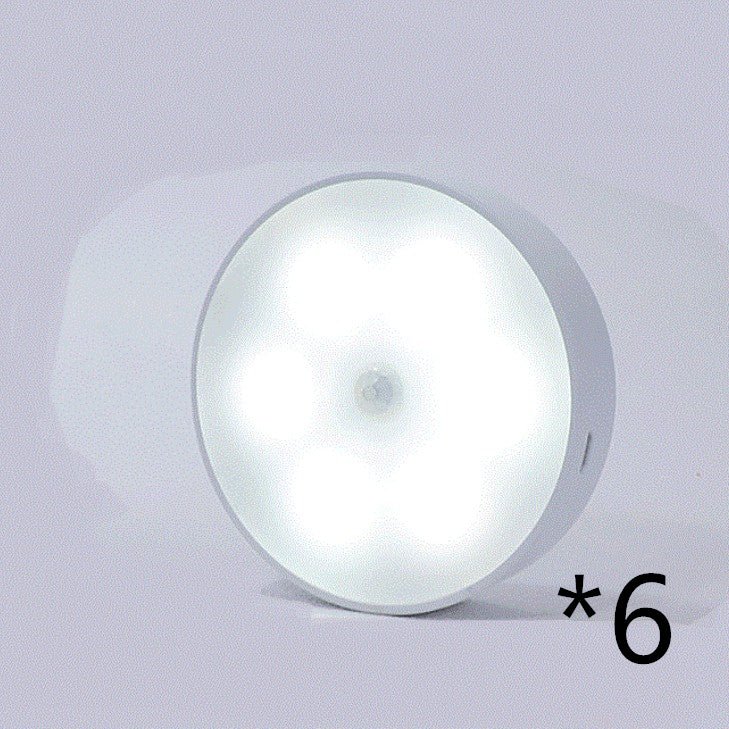 Usb Rechargeable Motion Sensor Light Round Wireless LED Puck Light Kichen Cabinet Lighting Motion Sensor Lamp Night Light - Homevibz