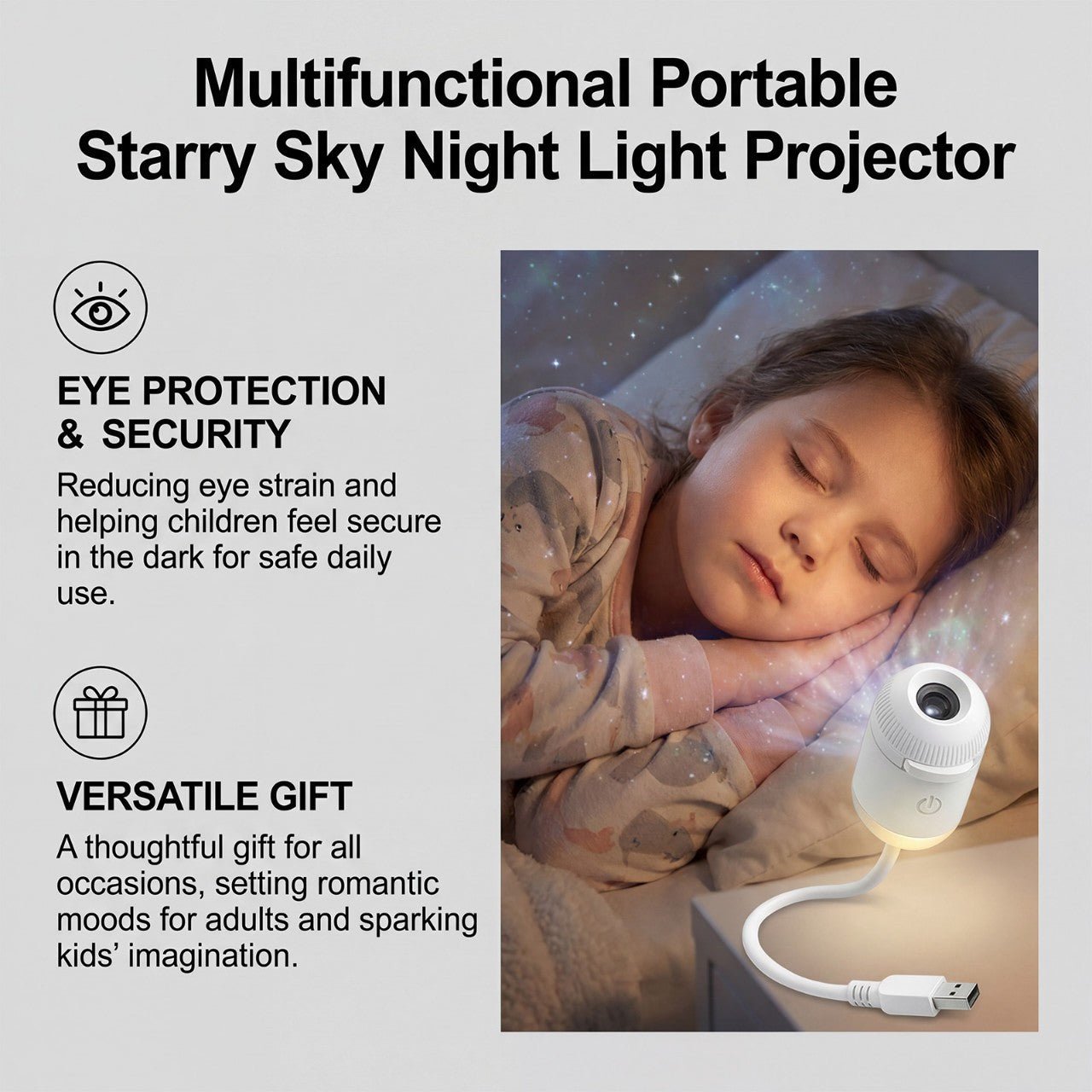 USB Starry Sky Lamp – Bedroom & Nursery Light - Homevibz
